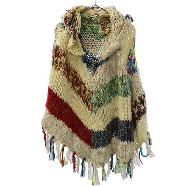 ジェラートピケガーデン 総柄 長袖 ニット ポンチョ F gelato pique Garden レディース