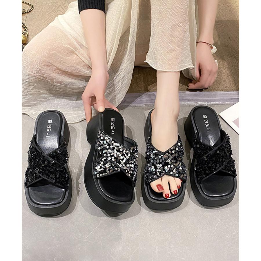 团购8件套厚底サンダル ミュールサンダル 夏 美脚【在庫限り】売り尽くしセール