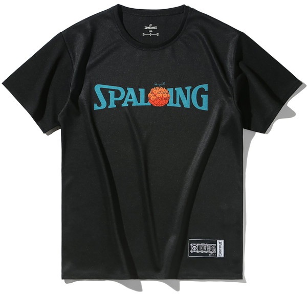 SPALDING スポルディング ジュニア Tシャツ ONE PIECE ワンピース メラメラの実 ロゴ バスケットボール 半袖Tシャツ SJT25161P-1000