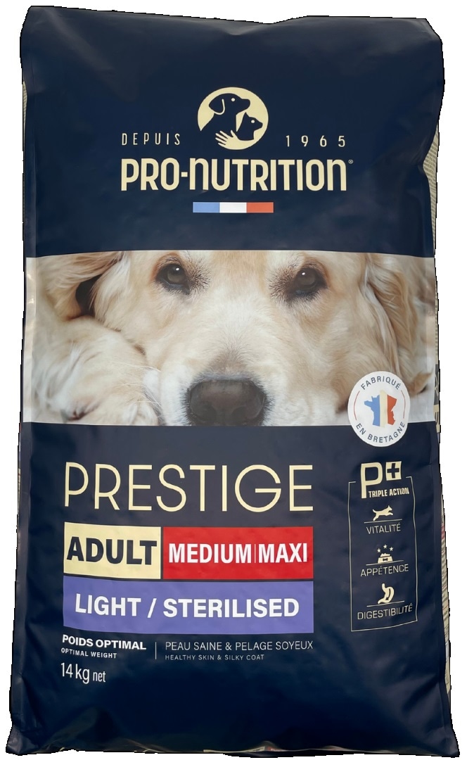 プレスティージ犬用 体重管理避妊去勢中粒 14kg【ドッグフード】【正規品】おやつのプレゼント付き
