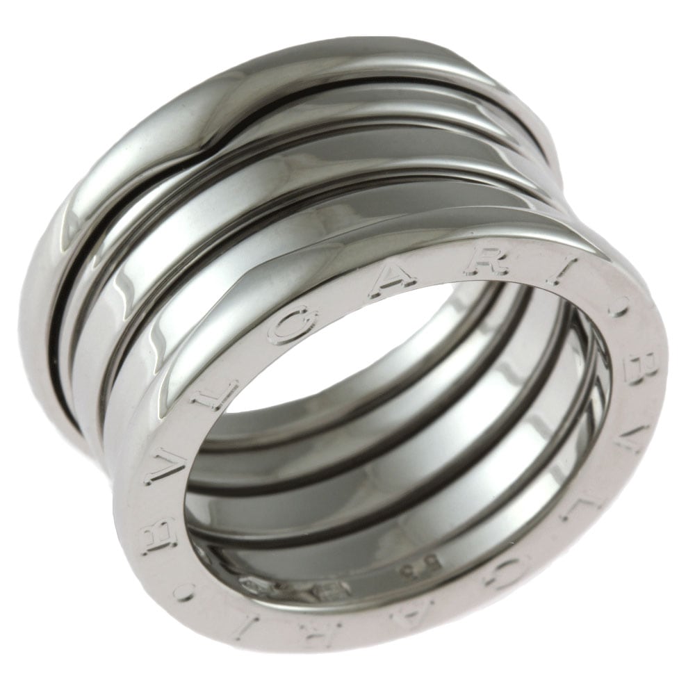 ブルガリ B-zero.1 ビーゼロワン 4バンド リング 指輪 12号 18金 K18ホワイトゴールド BVLGARI 中古 美品