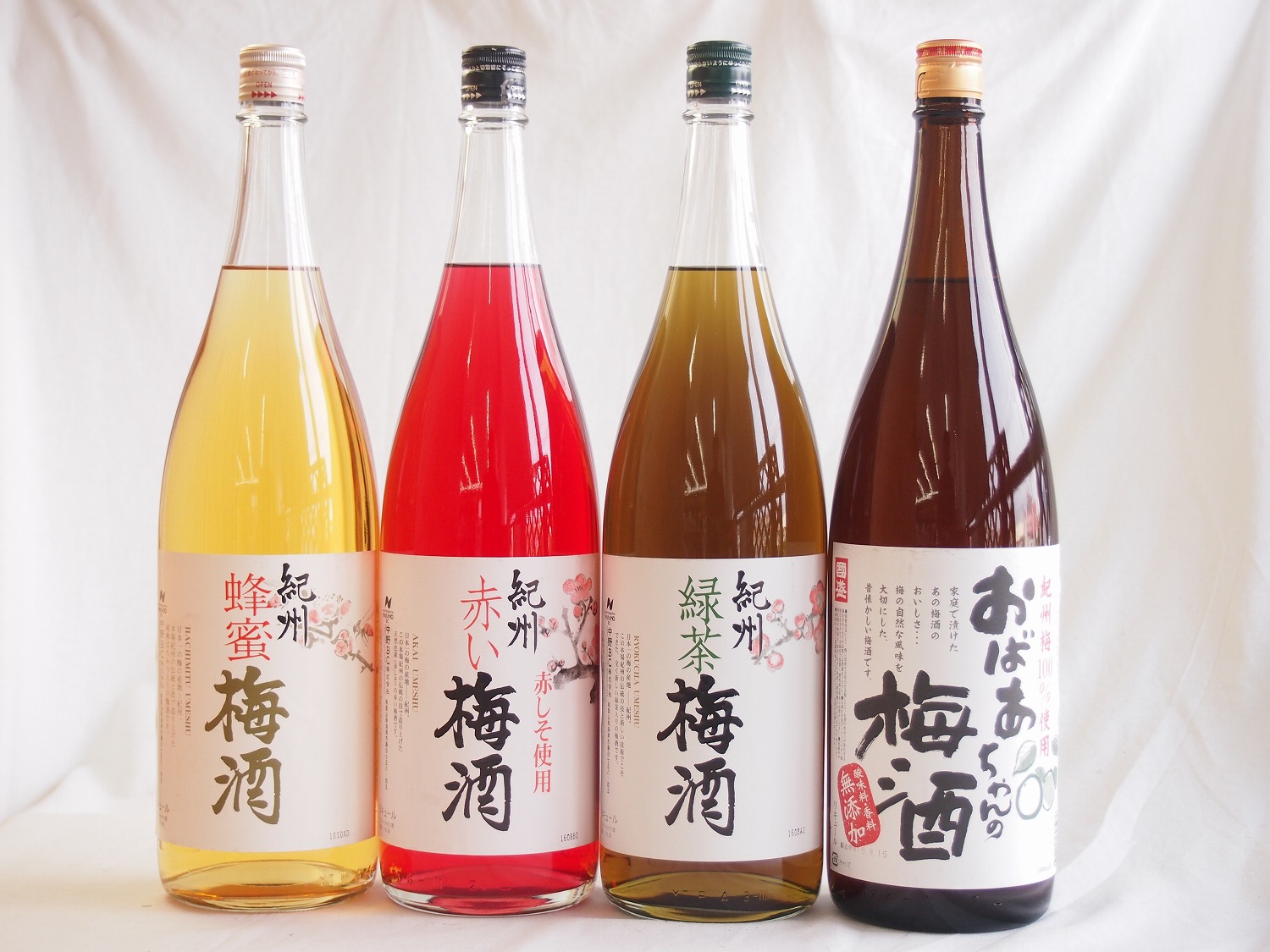 こんな梅酒福袋が欲しかったぁ　飲み比べ4本セット（中野BC 赤い梅酒 緑茶梅酒 蜂蜜梅酒 中埜酒造