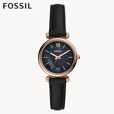 フォッシル FOSSIL 腕時計 CARLIE MINI 三針 ブラック レザーウォッチ ES4700 レディース アナログ 正規品