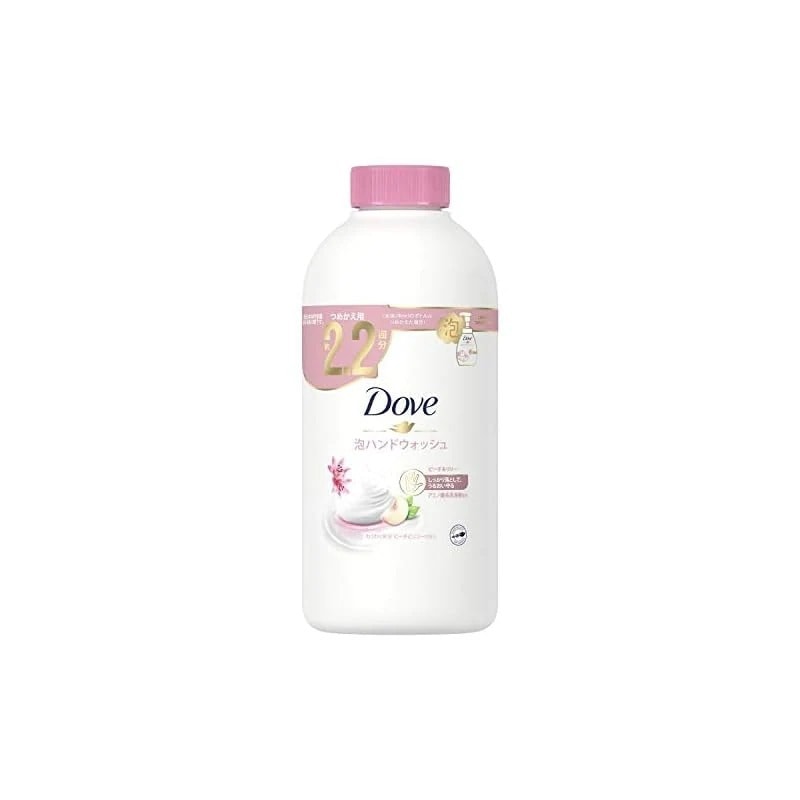 【即納】Dove(ダヴ) ハンドソープ 泡 ハンドウォッシュ 泡タイプ ピーチ&リリー 詰め替え用 430ml