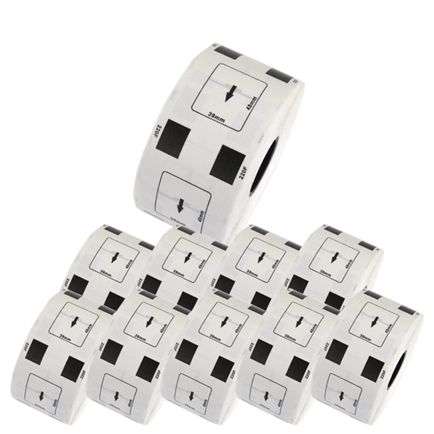 マックス用 感熱紙ラベル ダイカットラベル ELP-L3948N-20 互換品 宛名ラベル 白 39mm×48mm 620枚入り 10個セット