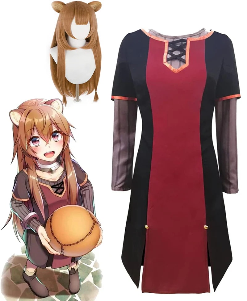 盾の勇者の成り上がり風 ラフタリア コスプレ衣装 コスチューム イベント仮装 男女兼用ウィッグ追加可
