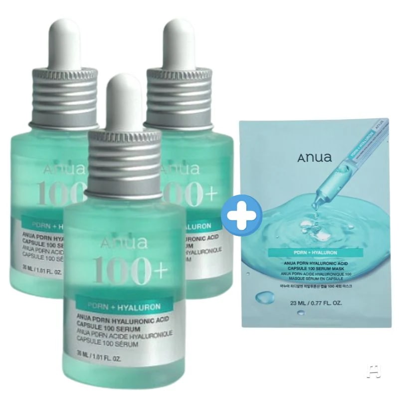 【1+1+1】 【new】 PDRNピジアルエンヒアルロン酸カプセル100セラム30ml*3ea + PDRNピジアルエンヒアルロン酸カプセル100 マスクパック1枚