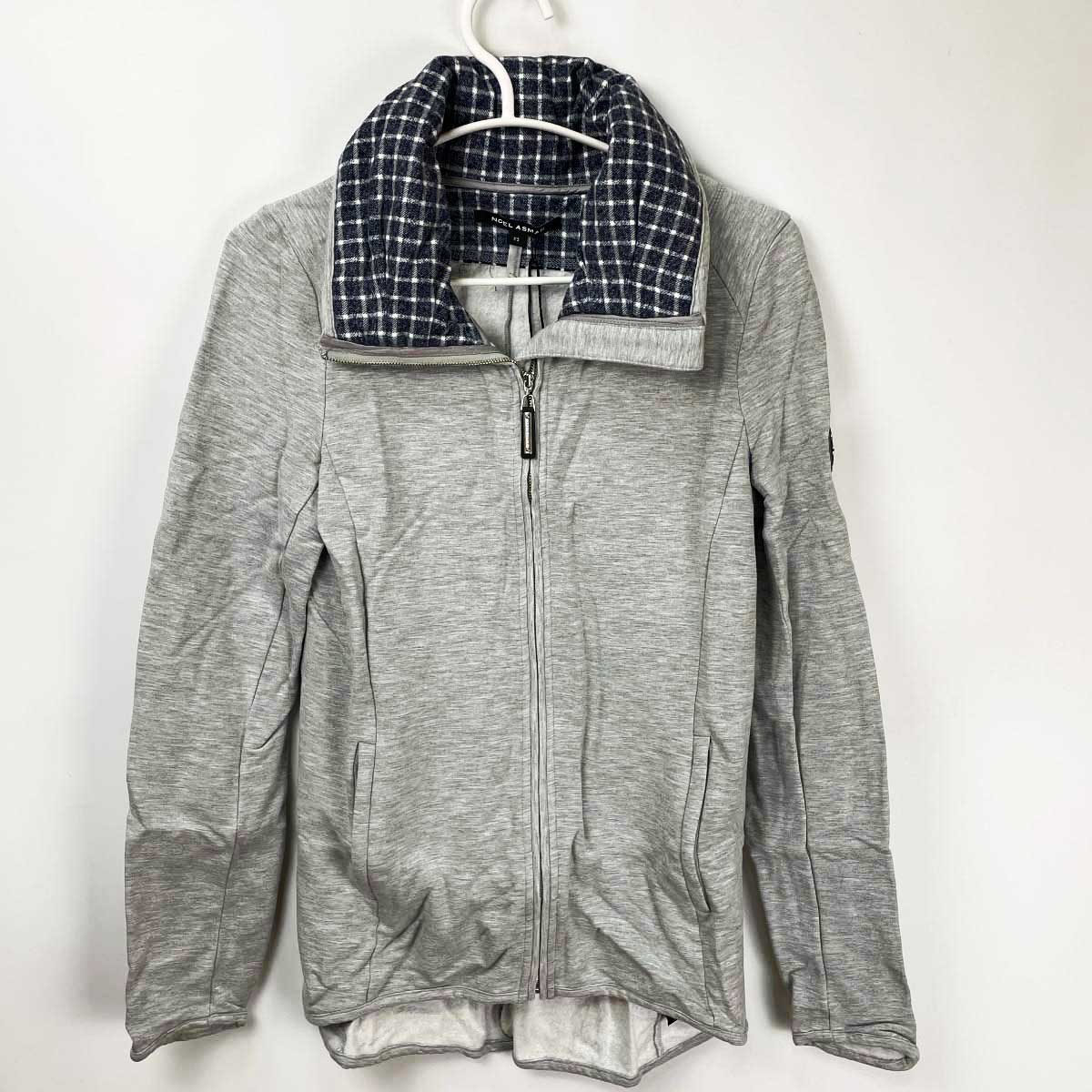 【中古・未使用品】ノエルアスマール NOEL ASMAR Luna ジップアップ ストレッチ スウェット ライディングジャケット XS グレー AE1743 レディース 乗馬 馬術