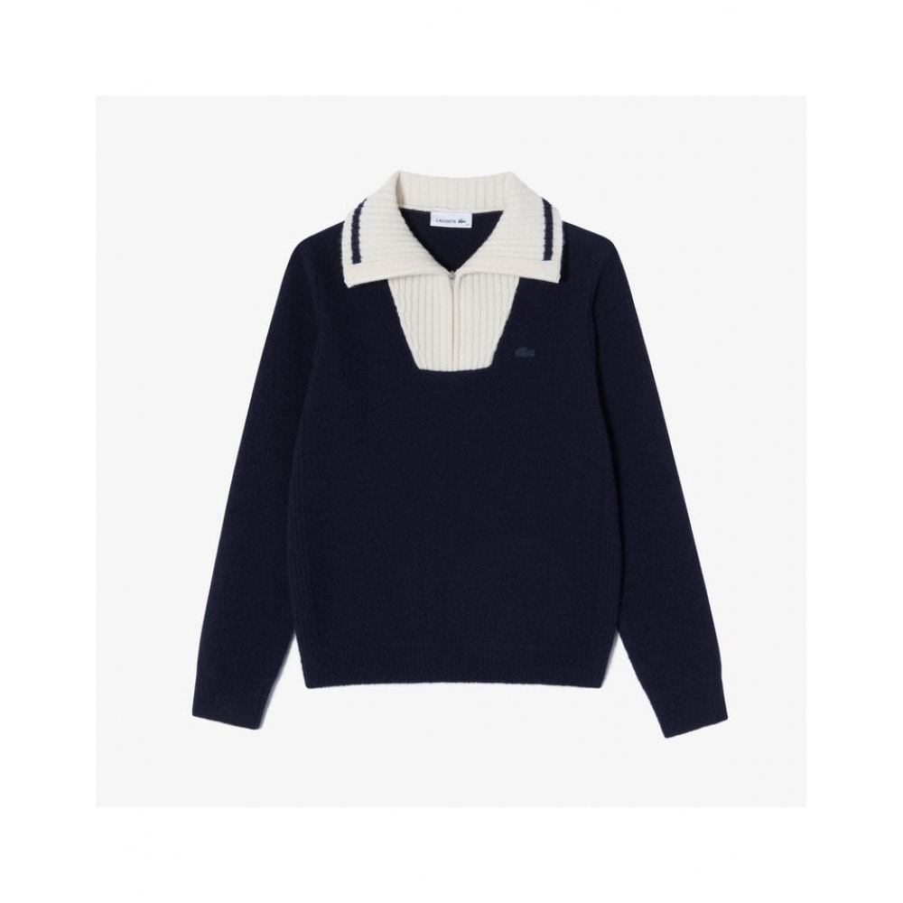 ラコステレディースブークルハーフジップアップセーター AF707E-54N HDE