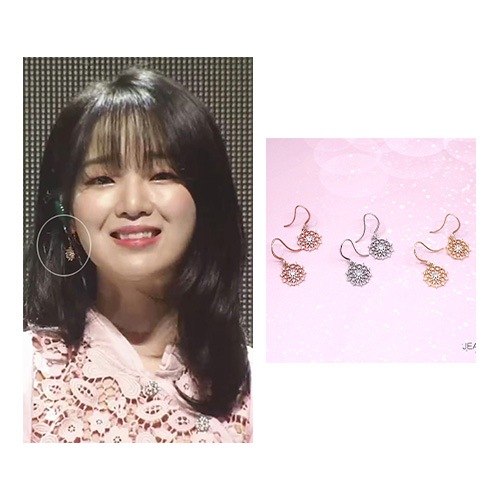 [OH MY GIRL着用]スノーフラワーイヤリング/韓国ファッション 芸能人着用 韓国人気ブランド 韓国人気アクセサリー