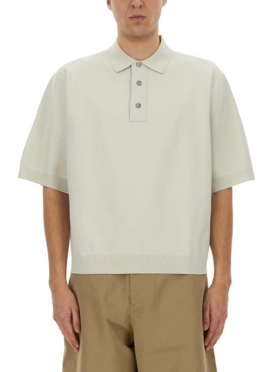 STUDIO NICHOLSON Men Polo Shirts RICOSNM 1193 ICE IVORY