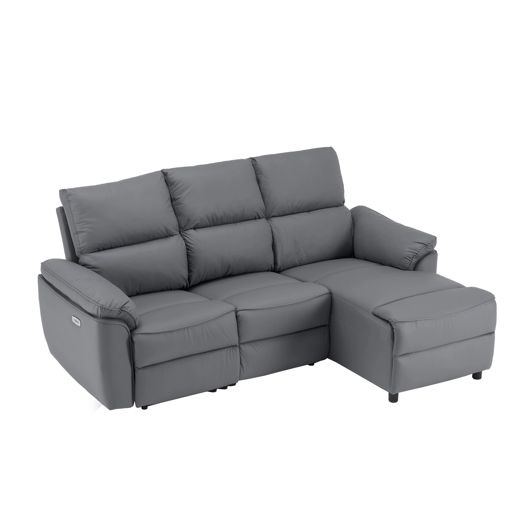 【国内で発送&送·料·無·料】リクライニングチェア リクライニングソファ 電動 カウチソファ USB+TYPE‐C充電可 リクライニング 3人掛け オットマン一体型 片方調節145 パーソナルチェアー