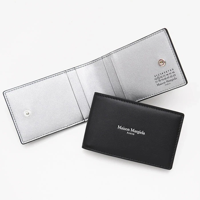 財布 カードホルダー カードケース SA2VX0005 P8729 メンズ ユニセックス ブラックシルバー レザー 2つ折り