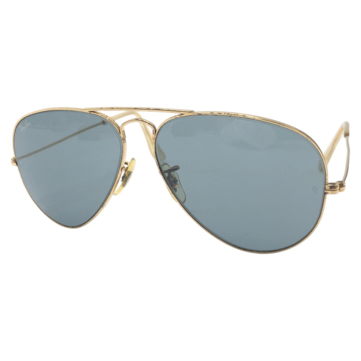 ヴィンテージ B&L RAY-BAN U.S.A ゴールド ブルー メタル サングラス 男女兼用 レディース 501808