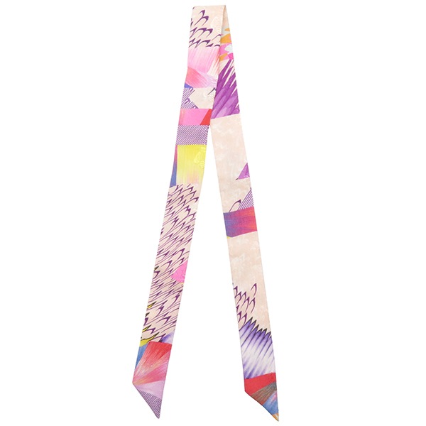 エルメス HERMES スカーフ ツイリードール シルク ローズ×マルチカラー 【京都マーブル】 【中古】