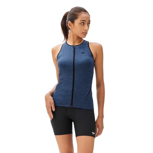 [スピード] フィットネス水着 Diagona Zip Separates ディアゴナジップセパレーツ レディース SFW22250 ミックスブルーネイビー M