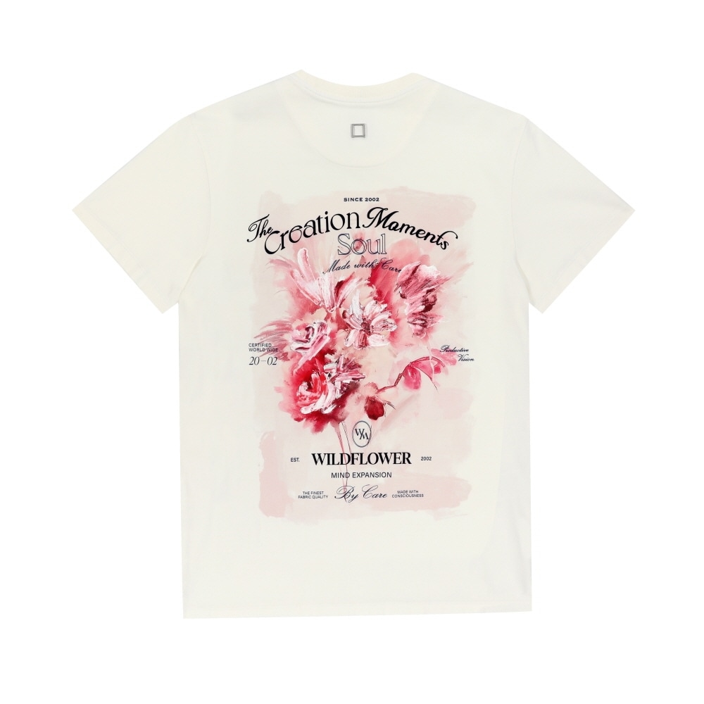 ウヨンミ フラワー バック ロゴ レディース 半袖Tシャツ M251TS06 761I