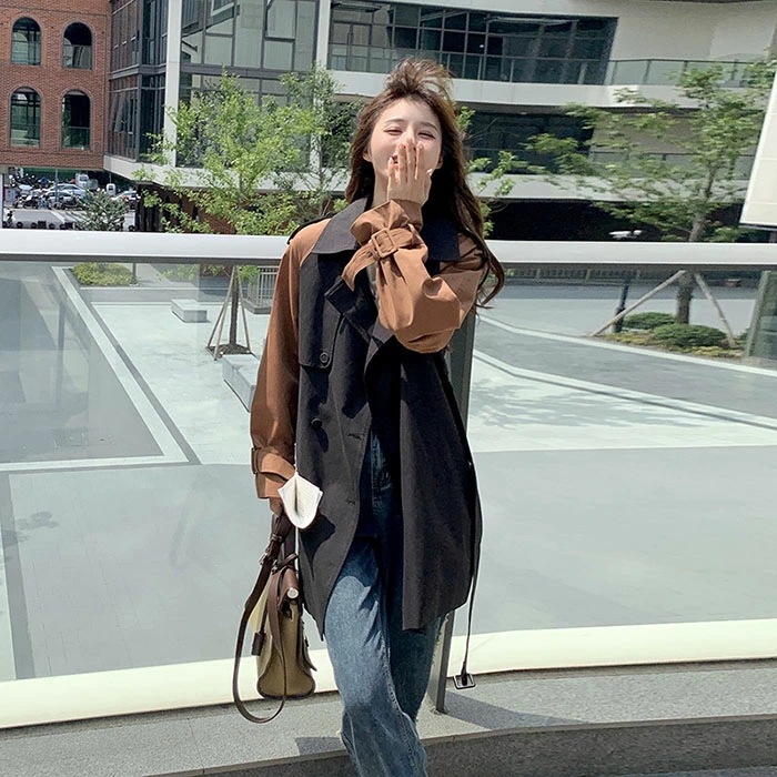 トレンチコート スプリングコート アウター レディース ロング Aライン トレンチ ロングコート 大きいサイズ 春 秋 冬 韓国ファッション シンプル おしゃれ オリジナル カジュアル 上品 OL通勤