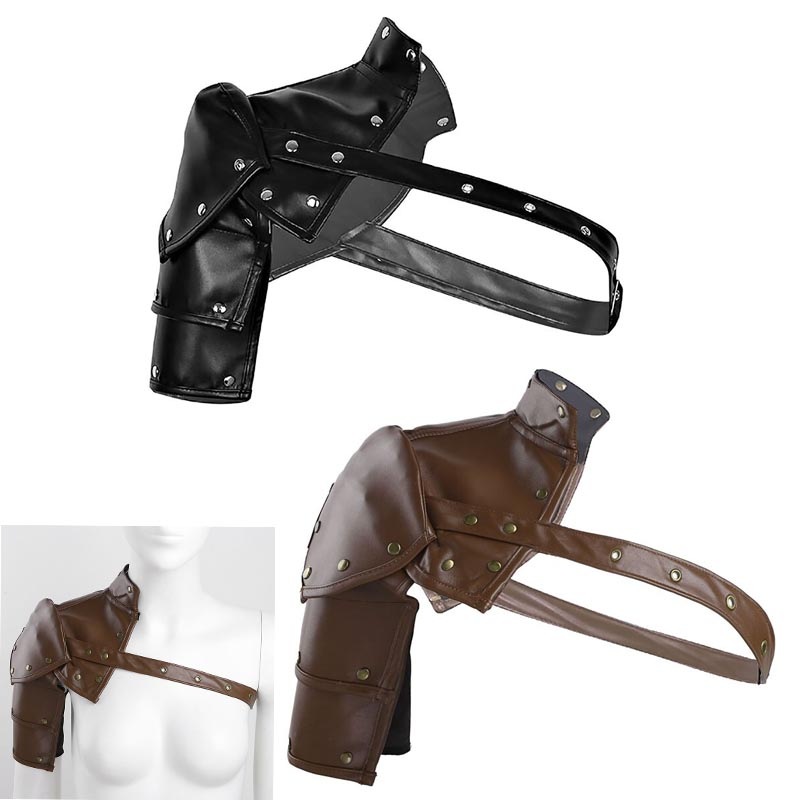 コスプレ 衣装 メンズ レディース ファッション 甲冑風 肩当て 中世 ヴィンテージ 騎士 ナイト 鎧 服 ハロウイン ハロウィーン パーティー ゴシック 黒色 ブラック nt048xxxxxxxx