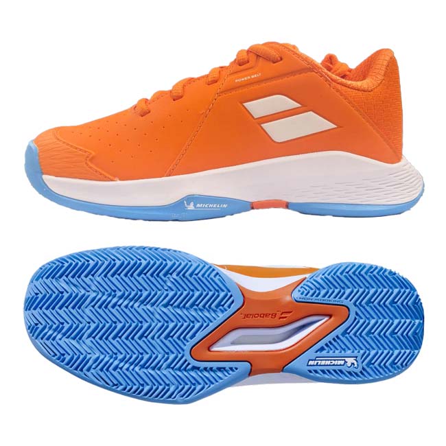 バボラ(Babolat) ジュニア PROPULSE プロパルス CLAY BOY クレーコート用 ジュニアテニスシューズ 3J2S25A750-6022オレンジピール