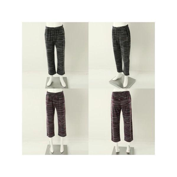 ニット織り柄が落ち着いた雰囲気のカップル室内着パンツパジャマ2点セット SWPA548MP WPA.._P414219752