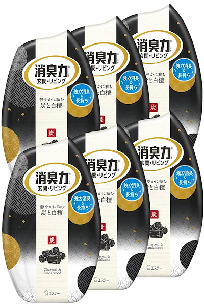 他サイト： 消臭力 [まとめ買い] 玄関 リビング 部屋用 置き型 炭と白檀 400mL×6個 お部屋の消臭力 部屋 寝室 消臭剤 消臭 芳香剤の商品画像