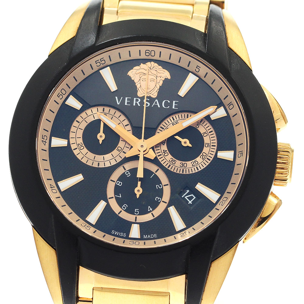ヴェルサーチ VERSACE VEM8 キャラクタークロノ デイト クォーツ メンズ 箱・保証書付き_904831【中古】