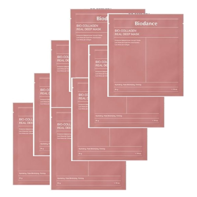 バイオコラーゲンリアルディープマスク, 8枚/バイオコラーゲンリアルディープマスク(8枚入り)/高保湿/弾力毛穴ツヤ肌ケア/アンプル１個分をそのまま固めたハイドロゲル/べたつきかない/韓国コスメ