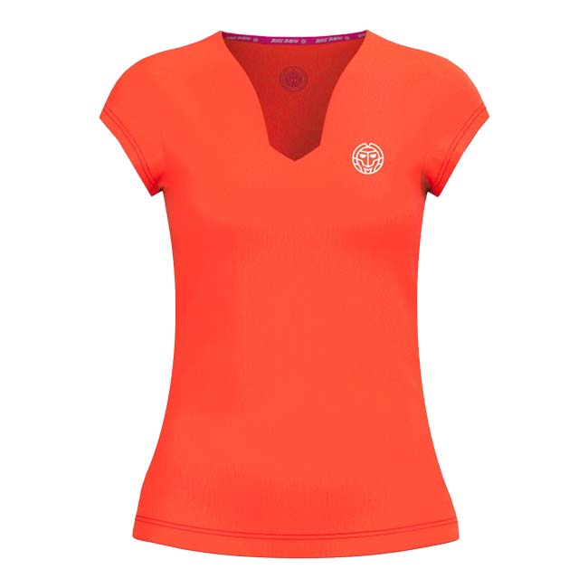 「海外サイズ」BIDI BADU(ビディバドゥ) 2024 SP レディース WILD ARTS ワイルドアーツ Vネック 半袖Tシャツ W1620018-NRD(23y12mテニス)