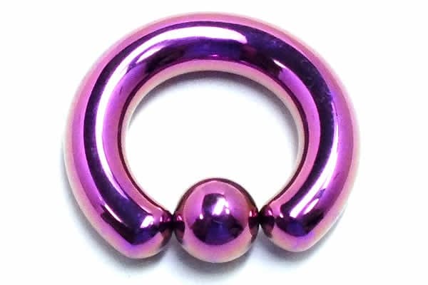 ボディピアス パープル G23 チタン キャプティブビーズリング 2G ニッケルフリー CBR 発色 紫色 定番 2ゲージ 耳 軟骨 ヘリックス 口 舌 乳首 軽い pur2gxxxxxxxx