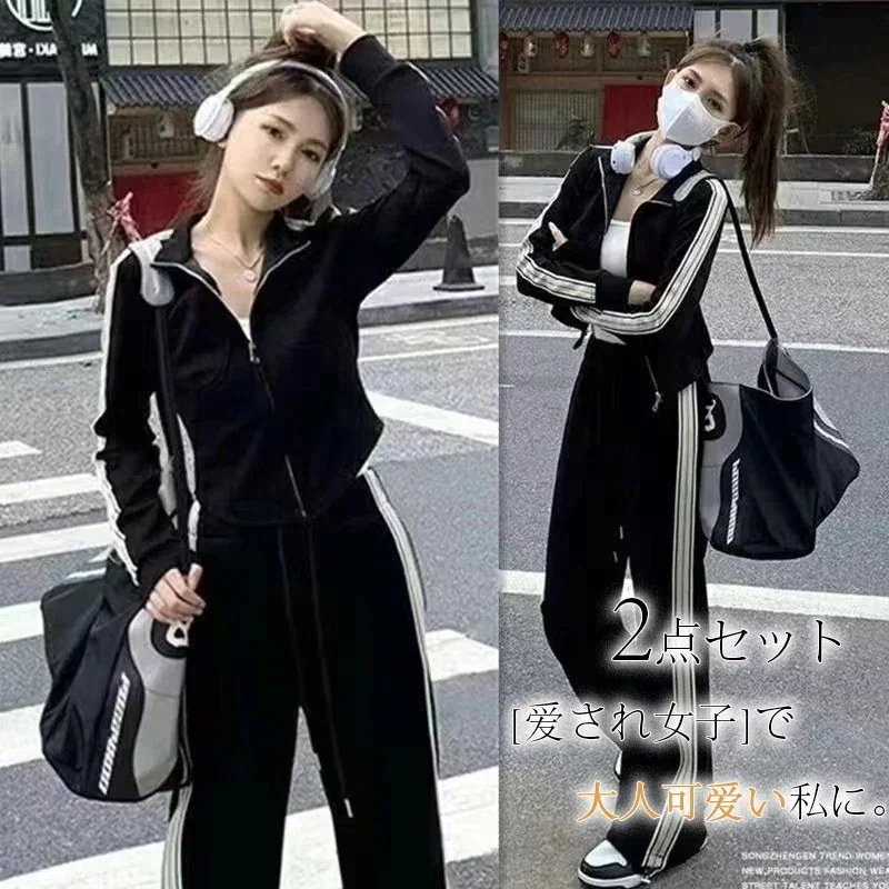 レディーストレーニングウェアスポーツウェ スウェットパンツ フード付きアウター無地 ップ ア 大きいサイズ スウェット パーカー スーツ+ズボン 長袖 ス一ツ新作登場韓国ファッション上下セット