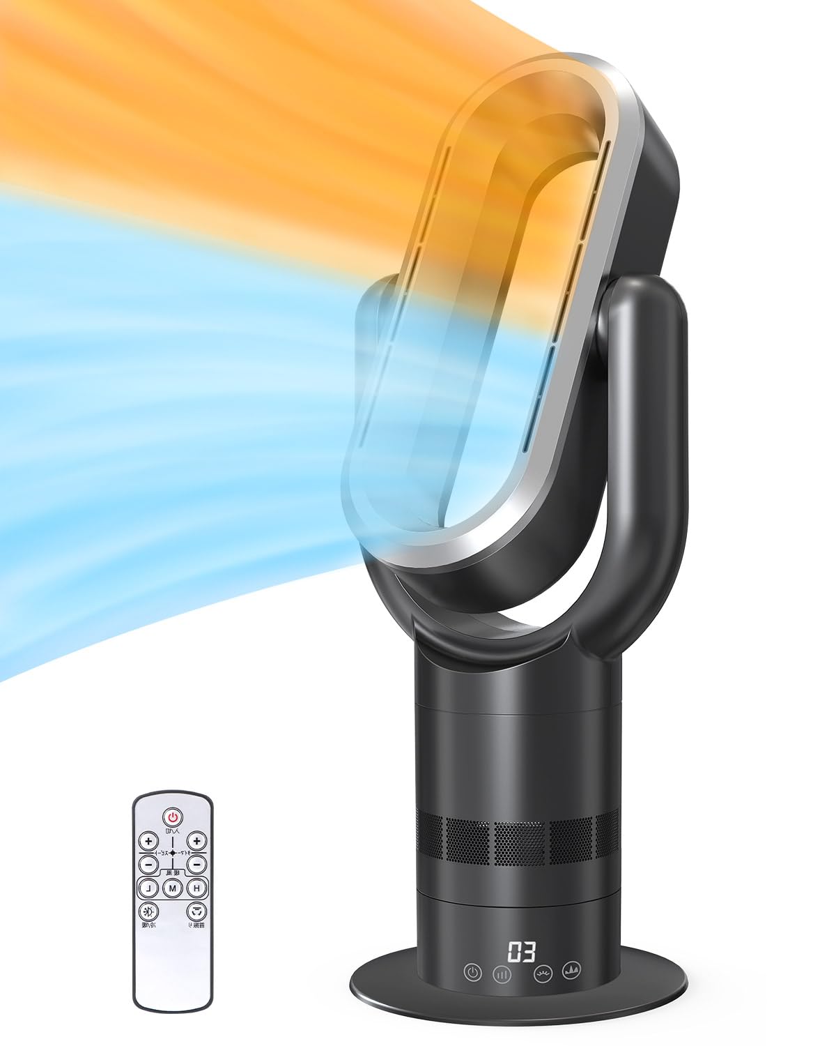 セ ラミックヒーター 暖房器具 省エネ 1年中使える【冷暖兼用・180上下調節 90左右自動首振り】脱衣所ヒーター タワーファン 温風 冷風 冷暖房 節電 羽根なしファンヒーター 10段階涼風/3段階