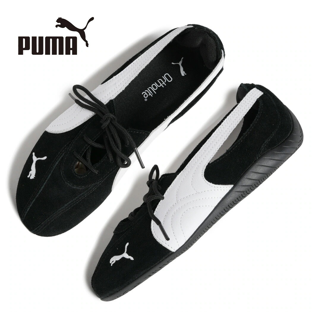 PUMA プーマ 薄底 スピードキャット バレエ シューズ スニーカー SPEEDCAT BALLET NOVA WNS PUMA BLACK PUMA WHITE ( 黒 レディース Y2K ウィメ