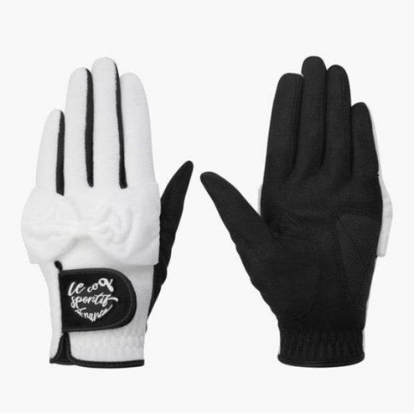 ゴルフ KQF GP422LGLO1-WHTE 女性用リボンスフリース手袋 / white