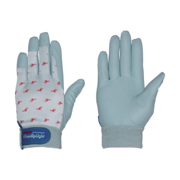 （まとめ）ペンギンエースジャパン ノンスリップライト M グレーブルー PA-8152 1双[x3]