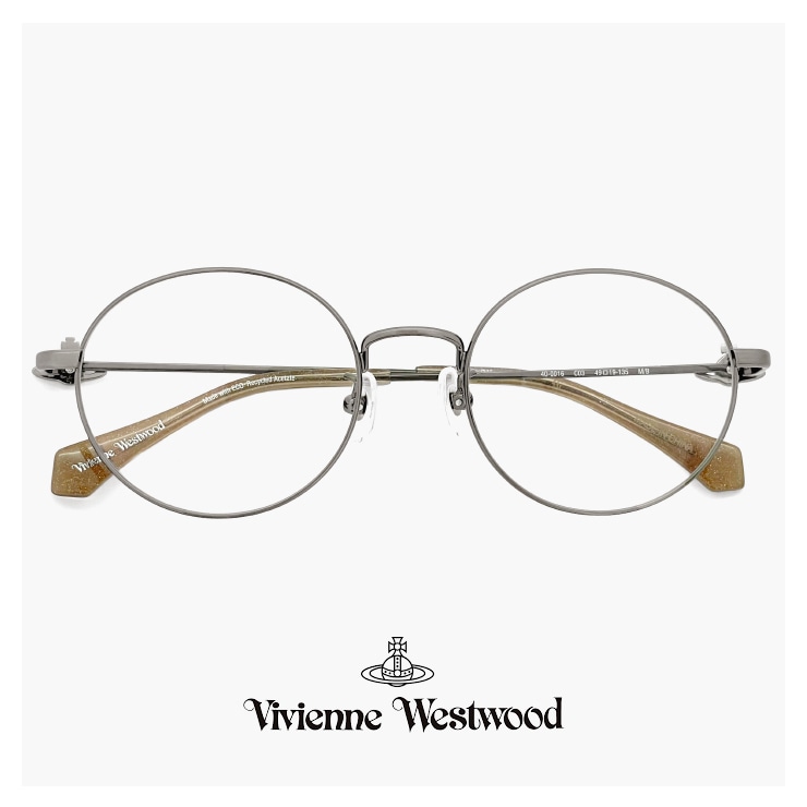 ヴィヴィアン ウエストウッド メガネ レディース 40-0016 c03 49mm 眼鏡 女性 40-0016-3 オーバル型 丸メガネ メタル フレーム オーブ 13,728円