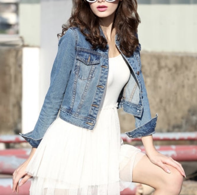 アウター デート ジャケット Gジャン 上着 ショート ショート丈 袖あり 長袖 スリム タイト 細身 デニム かわいい 大人可愛い きれいめ シンプル カジュアル 大人 上品 おしゃれ お洒落