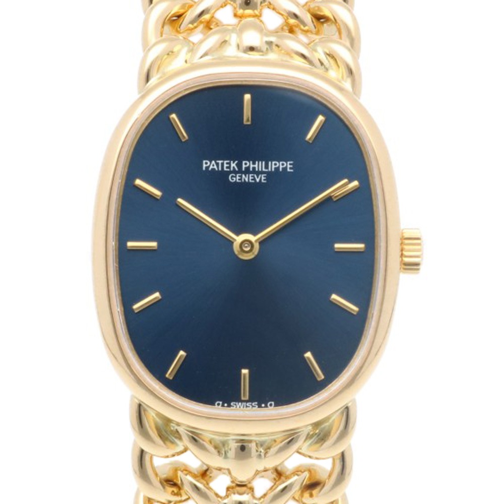 パテックフィリップ ゴールデンエリプス 腕時計 18金 K18イエローゴールド 4826-19 手巻き 1年保証 PATEK PHILIPPE 中古 美品