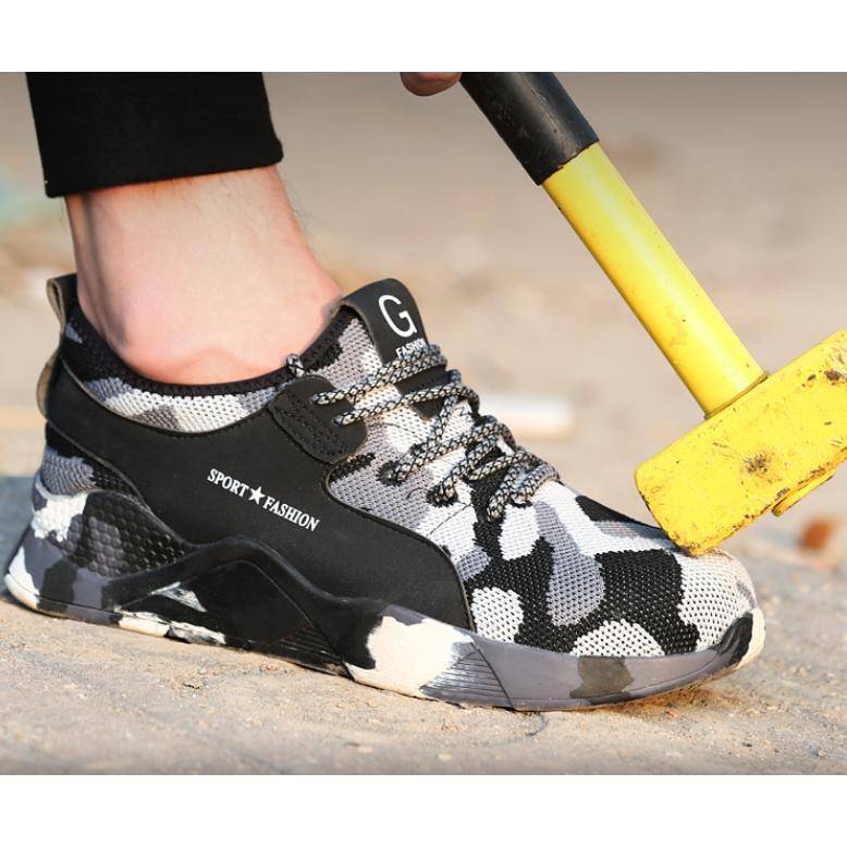 安全靴 作業靴 スニーカー メンズ レディース おしゃれ 通気 軽量 鋼先芯 セーフティーシューズ 耐滑 耐油 衝撃吸収 刺す叩く防止 ワークシューズ