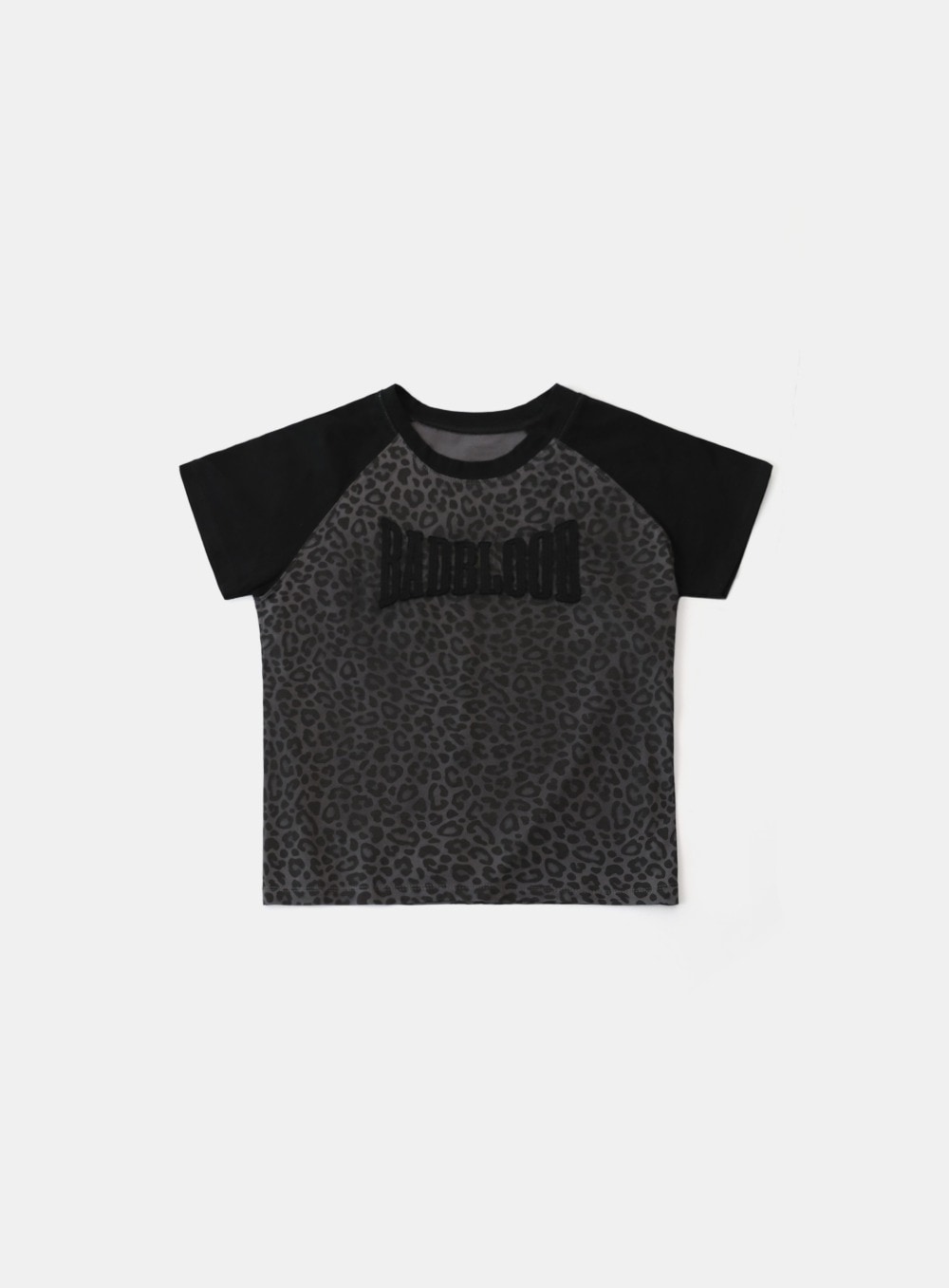 【BADBLOOD】 CONTRAST SHORT SLEEVE : BLACK LEOPARD