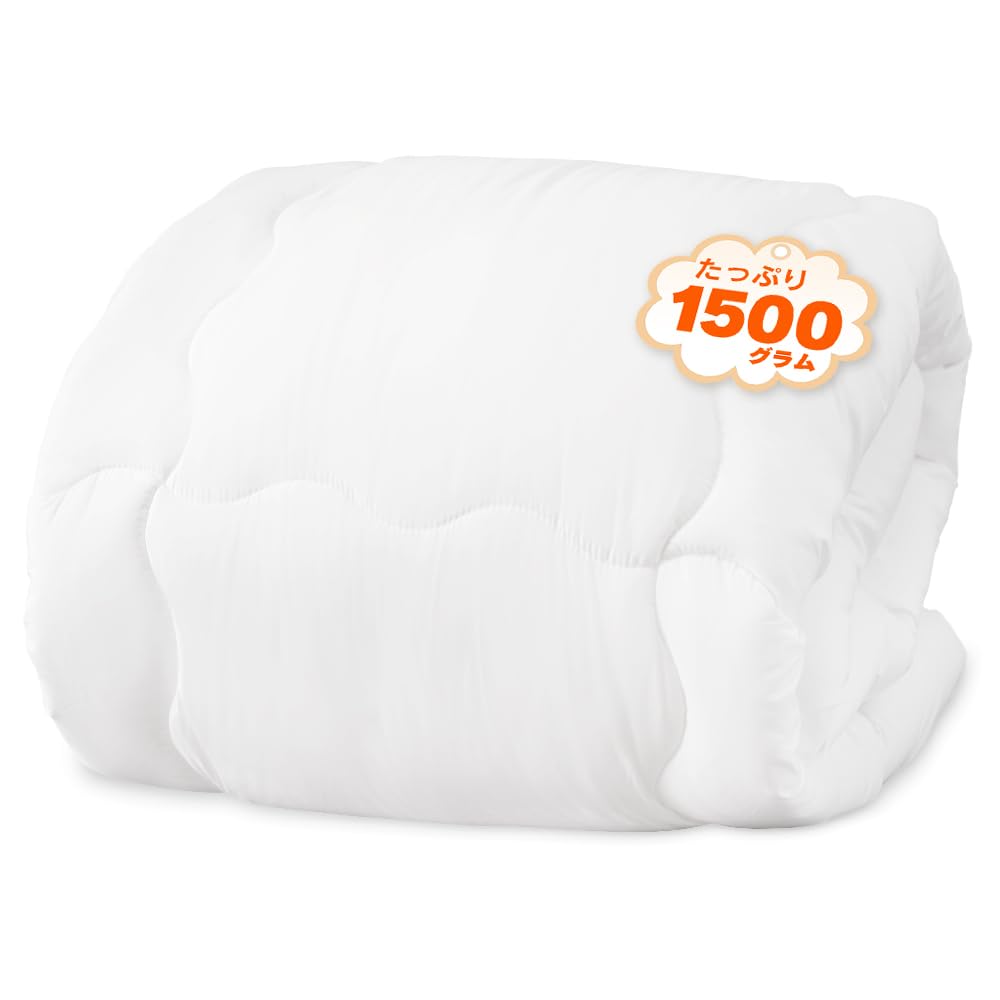 アイリスオーヤマ 洗えて清潔 ふんわり厚手掛け布団 オールシーズン快適 寝心地がつづくキルト加工 とろける肌触り ピーチスキン加工 便利な収納袋付き ダブル FWIK-D