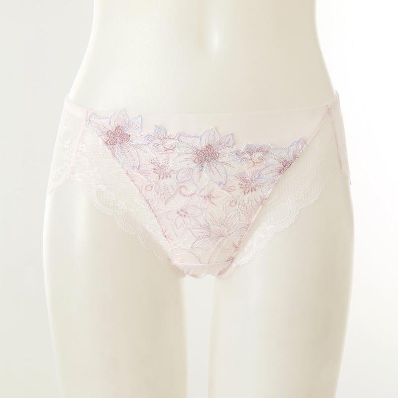 サルート繊細な刺繍レースのほのかなメッシュパンティー[DPT0466S]