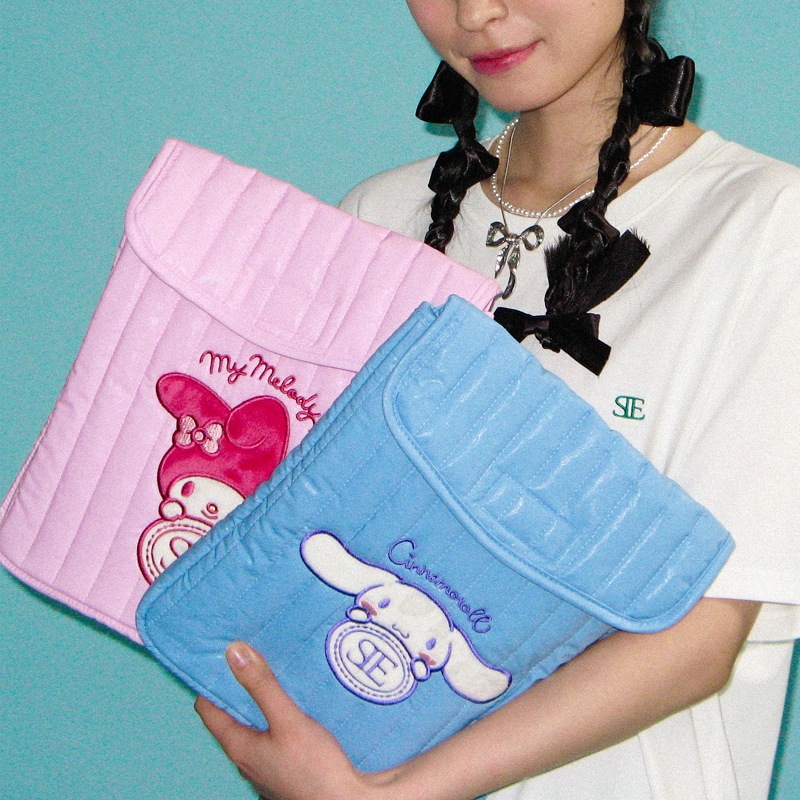 【Sanrio コラボ】パディング iPad ケース Padding iPad 11inch Pouch ふわふわ キルティングポーチ シナモロール マイメロディ「2色展開」 9,000円