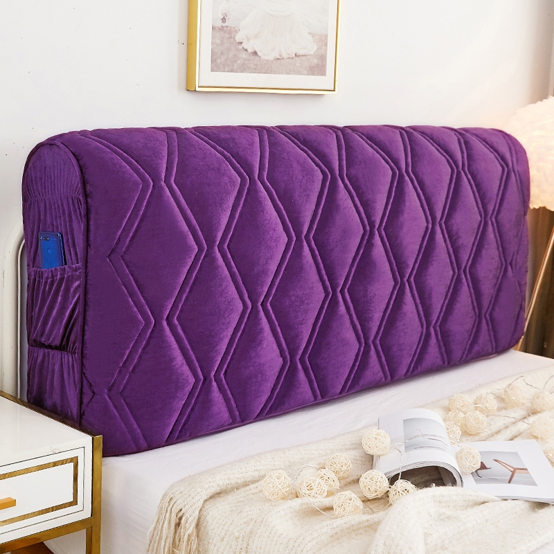 無地 ヘッドボードカバー ベッド背もたれ防塵カバー ヘッドボードプロテクター ベッドルームインテリア