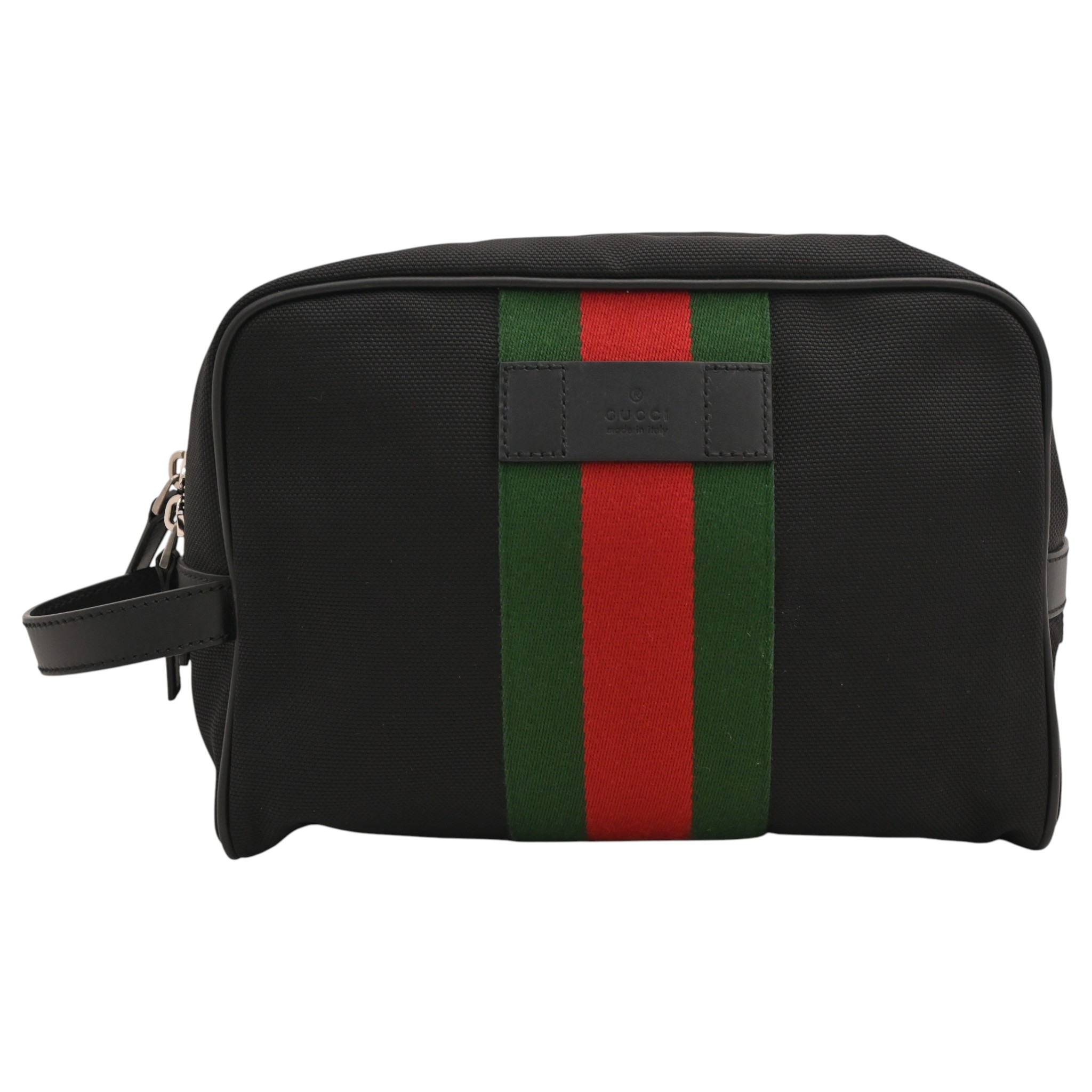 グッチ シェリーライン クラッチバッグ ブラック シルバー金具 Aランク gu9820gr