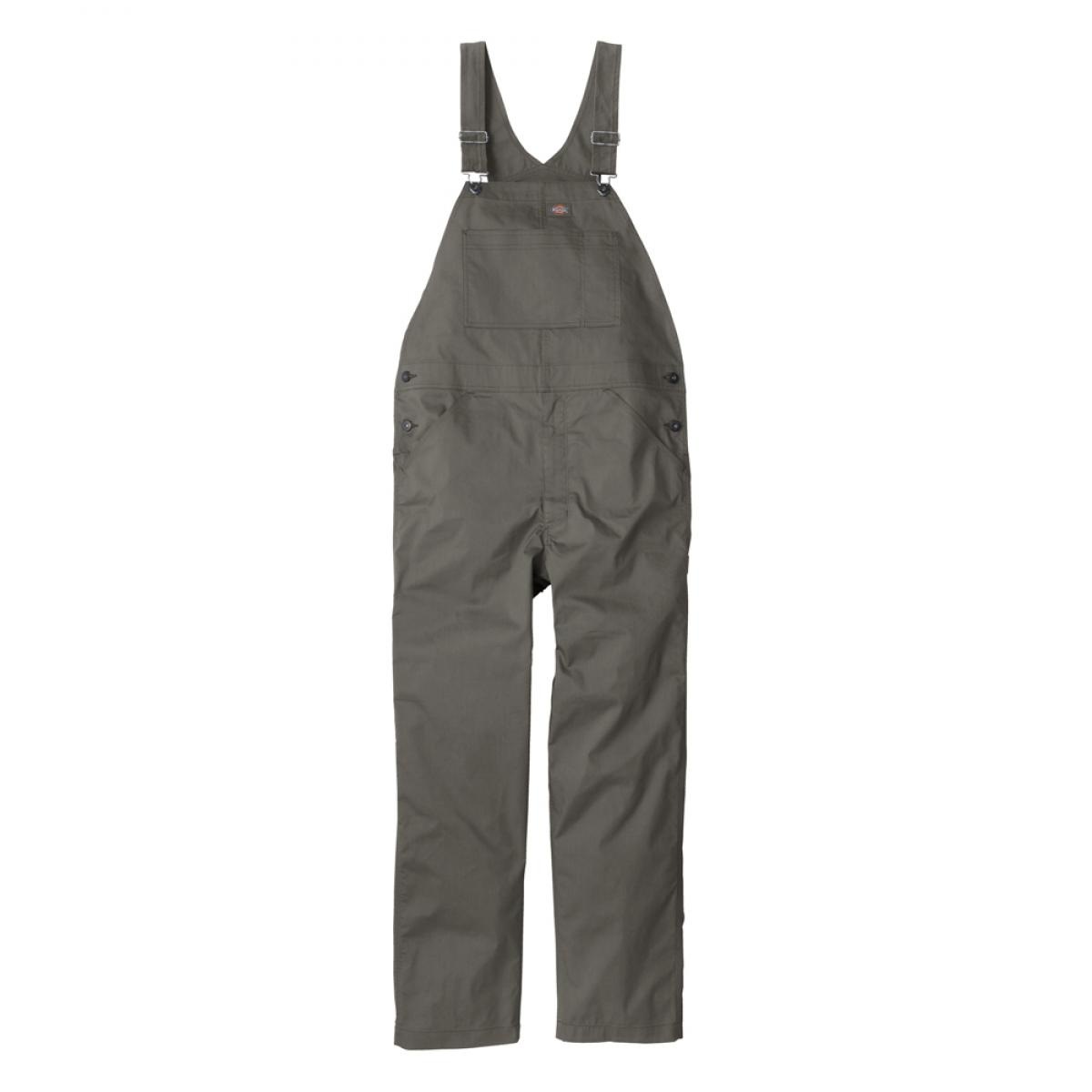 Dickies ディッキーズ ライトT/Cストレッチ オーバーオール アーミー XS D-6702 接触冷感 吸汗 速乾 夏 コーコス 作業着 作業服