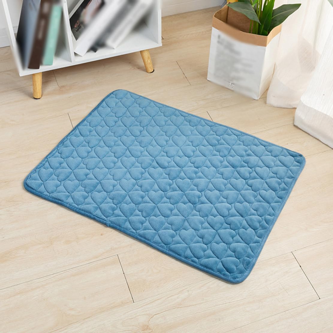 [JUI3N] 2点入り 洗えるペットシーツ 犬 ブルー マット ペットマット 滑り止め ペット用おしっこマット 中型 大型 犬 猫用 大判 丸ごと洗える ひっかきぼうし エコ 制菌 繰り返し使える