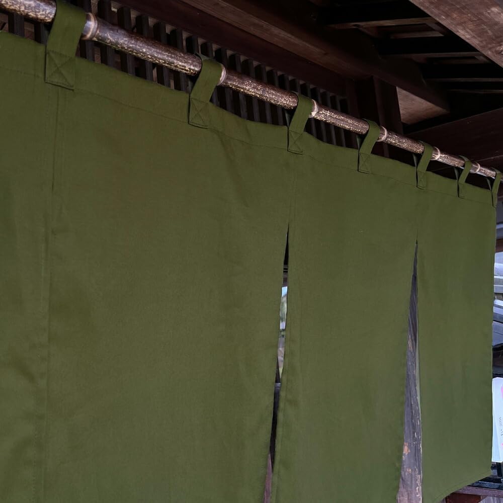 のれん工房 のれん 無地 オックス 選べる サイズオーダー 二つ割れ 共チチ 店舗用 飲食店 間仕切り 目隠し サップグリーン 幅72×丈45cm 25344 5,001円