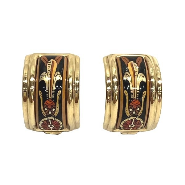 エルメス Hermes エマイユ 七宝焼 ブランド小物 イヤリング レディース 【中古】