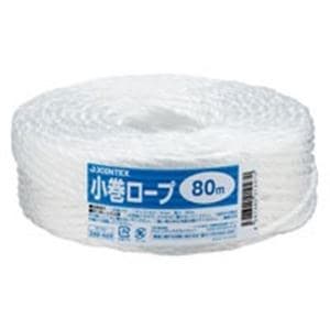 ジョインテックス ひも 小巻ロープ5mmx80m白48巻 B175J-48